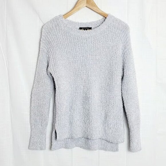 Ellen Tracy Sweaters - Ellen Tracy Hi-Low Fuzzy Eyelash Knit Women's Sweater